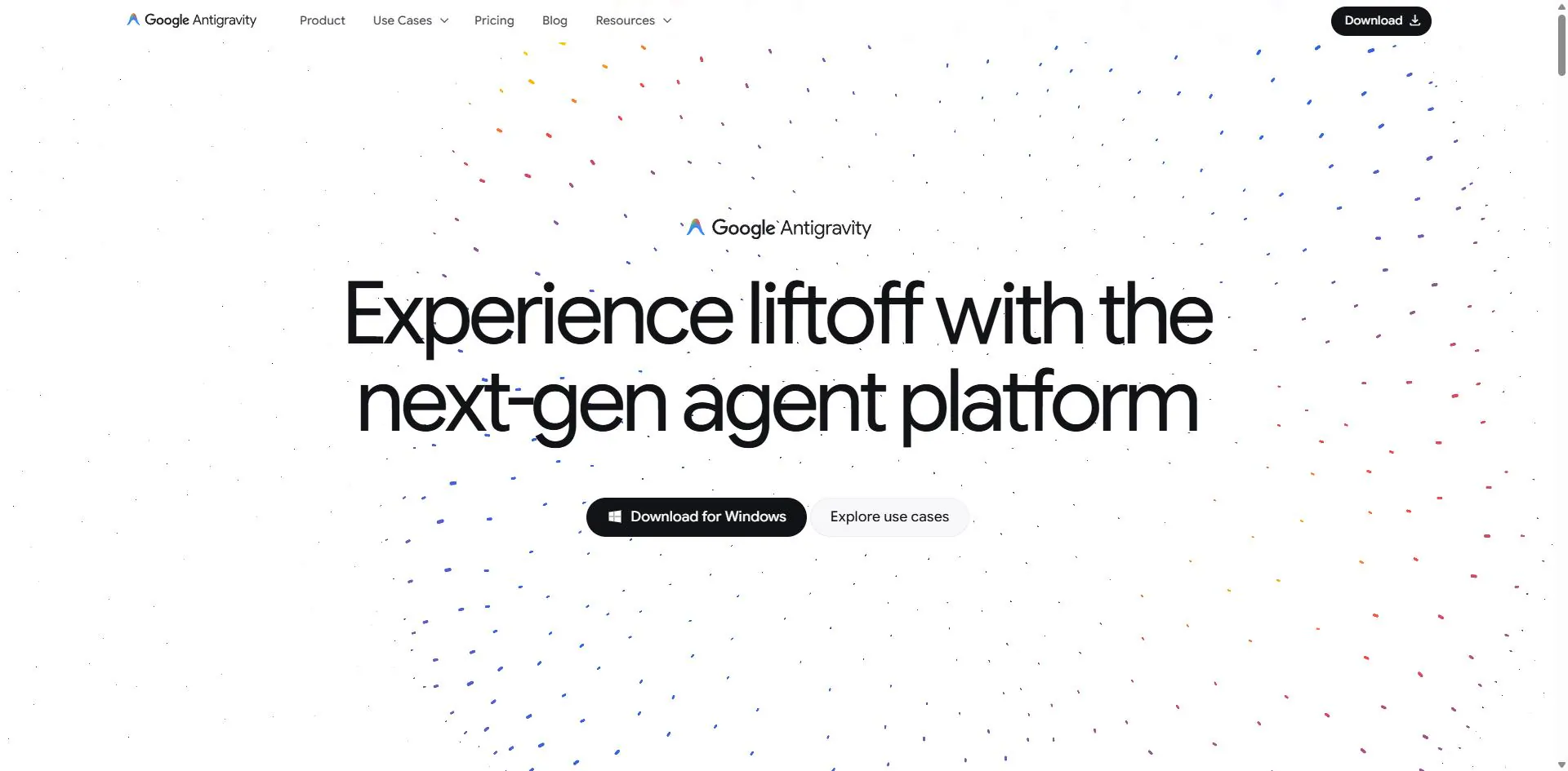 antigravity.google 官方入口下载 Google Antigravity 安装包的界面截图